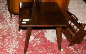 Dark Wood Square Coffee Table.