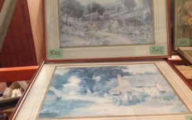 Pair of Wooden Framed Country Scenes.