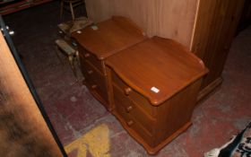 Set of Two Pine Bedside Units.