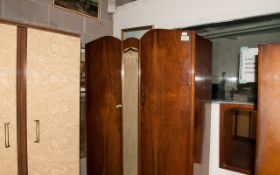Wooden Double Wardrobe With Mirror