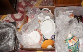 Box of Assorted Ceramics and Glassware.