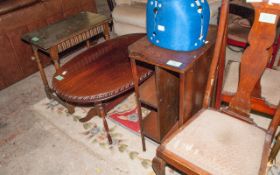 Oval Dark Wood Coffee Table.