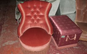 Pink Bedroom Chair.