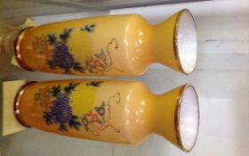 Pair of Glass Printed Vases.