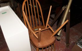 Pair of Pine Kitchen Chairs.