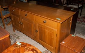 Wooden Sideboard. 3 Cupboards & 3 Drawers.