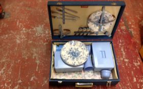 Picnic Set In Blue Case.