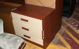 Chest of Drawers with Mirror and Top Cupboard.