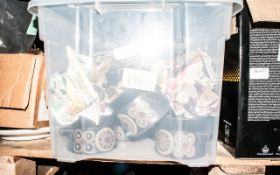 Box of Dark Brown Derby Plates, Soup Dishes, Salt & Pepper.