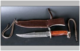 Austrian Hunting knife and leather scabbard