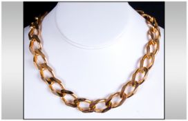 Christian Dior Vintage and Top Quality Gold Tone Necklace. c.1980's. The Necklace Is Finished with