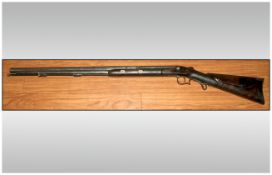 German Jaguar hunting rifle percussion circa 1840 marked sauer octaganol barrel; very large