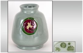 Moorcroft - Modern Small Roundel's Flamminian Ware Vase, with Full Moorcroft Marks to Underside of