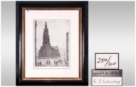 L.S.Lowry 1887-1976 Pencil Signed Limited Edition Print, no.250/300, 'St Simon's Church, Salford';