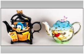 Two Novelty Ceramic Teapots comprising 1.The Disney Character Teapot Collection by Cardew Design,