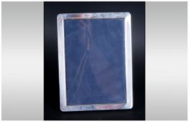 A Modern Silver Photo Frame of Rectangle Shape. Hallmark Sheffield 2003. As New Condition. Stands