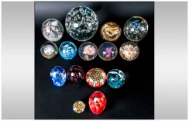Collection of a Varied Selection of Paperweights, One Very Large Bottle Weight, Various Weights with