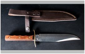 German Hunting knife with leather Scabbard