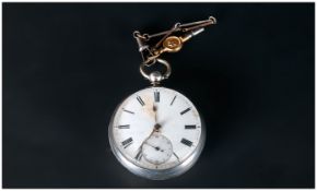 Victorian Silver Fusee Open Faced Pocket Watch. Hallmark Chester 1867. A/F Condition .