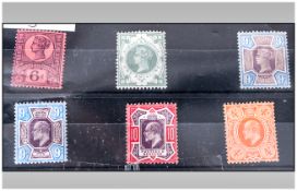 A Few Fine GB Mint Stamps including 3 Q.V. Jubilee issues and three Edward VII fine definitive