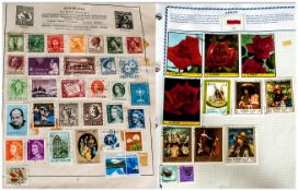 Collection Of Stamps, Comprising Stock Album, Strand Stamp Album + Odd Mixed World Stamps. Mid To