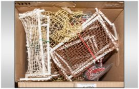 Box Containing Various Subbuteo Nets