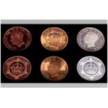 Retro Pattern collection coins boxed.  Proof quality coins showing Edward VIII on one face and a