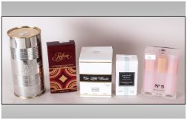Collection of Perfumes comprising No 5 Eau De Toilette, John Paul Gautier, Patchouli & Clove,