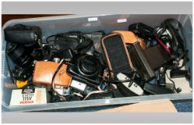 Collection Of Cameras To Include Brownie Model D, Centon DF300, Pentax, Bell And Howell 8mm Cine,