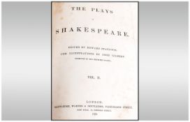 Books; The Plays Of Shakespeare by Howard Stanton 1858-60. a large 7x11'' set of three volumes in