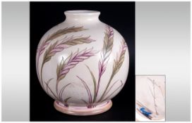 William Moorcroft Signed Large Ovoid Shaped Vase, Decorated With The ' Waving Corn ' Design. c.