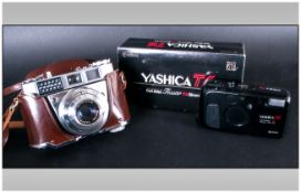 Kodak Retinette IB Camera Together With A 35mm Yashica T4 Camera