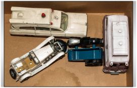 Four Diecast Models, Corgo 420 Ford Caravan & Dinky Superior Criterion + 2 Other