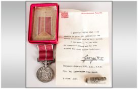 British Empire Medal Awarded to Sergeant Charles Hill. M.M B.E.M. H.G. 7th BN Lancashire Home Guard.