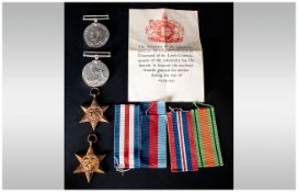 Ref MX 637 695 Box Sent With List 1939-1945 Star, France & Germany Star, Service Medal WW2. All with