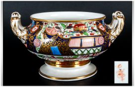Derby - Imari Two Handled Footed Bowl, Painted Mark 1800-1825. All Aspects of Condition Is Good. 4