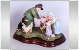 Border Fine Arts - Hand Painted Studio Ltd Edition Beatrix Potter Tableau ' We Wished Them Good-