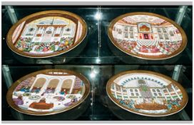 Royal Doulton Ltd Edition and Numbered of 4 Celebration Faith Plates, With Acid Gold Borders,