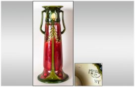 Mintons Art Nouveau No1 Secessionist Two Handle Vase Circa 1900. Stand 12'' in height.