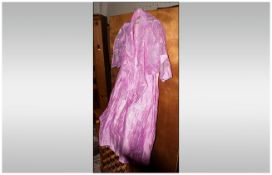 Ladies Pink Libra Floral Dress & Shawl, size 12