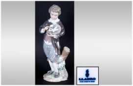 Lladro Figure ' Doncel With Roses ' Model Num.4757. Issued 1971-1979. Height 10.5 Inches. Mint