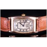 9ct Gold Cased Mechanical Wrist Watch. Hallmark London 1949, By J.W.Benson - London with Original