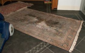 Persian Carpet, part silk 102 by 59 inches.