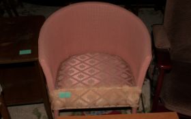 Pink Wicker Chair.