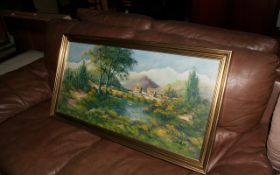 Gold Framed Landscape Painting.