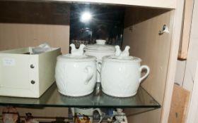 Set of 3 Ceramic Kitchen Storage Jars.