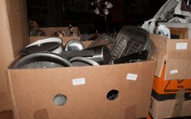 Box of Kitchen Items and Pans.