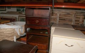 Pair of Dark Wood Bedside Units.