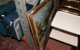 Large Gilted Framed Painting.