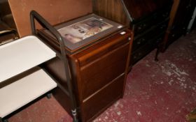 Dark Wooden Filing Cabinet ( 2 Drawers )